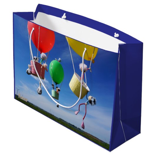 Fubby's in luchtballonnen die op avontuur gaan. groot cadeauzakje (Achterkant Gekanteld)