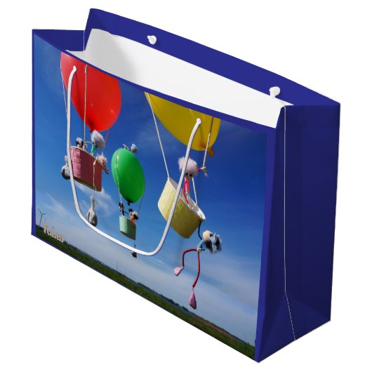 Fubby's in luchtballonnen die op avontuur gaan. groot cadeauzakje (Voorkant Gekanteld)