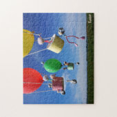 Fubby's in luchtballonnen die op avontuur gaan. legpuzzel (Verticaal)