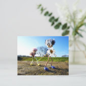 Fubby's in natuur met madeliefjes. briefkaart (Staand voorkant)