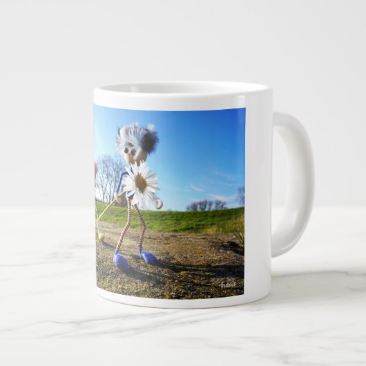 Fubby's in natuur met madeliefjes. grote koffiekop (Voorkant rechts)