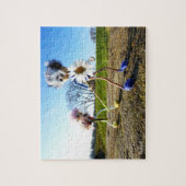 Fubby's in natuur met madeliefjes. legpuzzel (Verticaal)