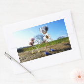 Fubby's in natuur met madeliefjes. rechthoekige sticker (Envelop)