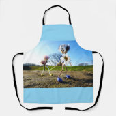 Fubby's in natuur met madeliefjes. schort (Voorkant)