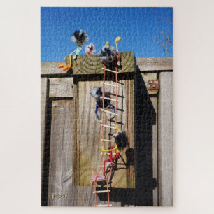 Fubby's in vogelhuisje met touwladder. legpuzzel