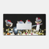 Fubby's met Kerstdecoratie in Kerstsfeer. Bureaumat (Keyboard & Muis)