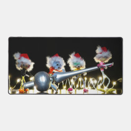 Fubby's met Kerstdecoratie in Kerstsfeer. Bureaumat