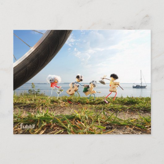 Fubby's onderweg naar avontuur. briefkaart (Voorkant)