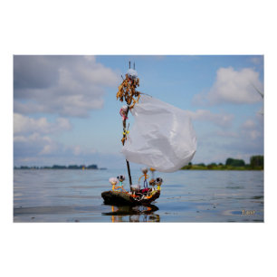 Fubby's op avontuur op Boomschors zeilboot. Perfect Poster