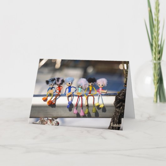 Fubby's op giek in 'Manhatten' poster. Bedankkaart (Voorkant)