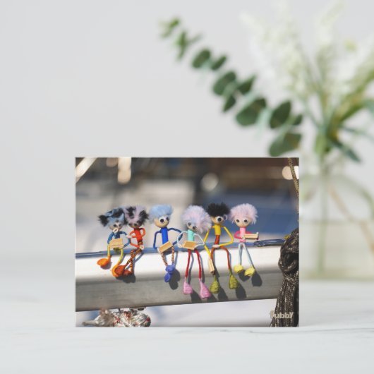 Fubby's op giek in 'Manhatten' poster. Briefkaart (Staand voorkant)