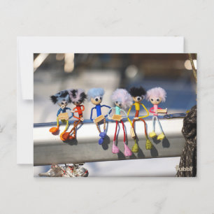 Fubby's op giek in 'Manhatten' poster. Briefkaart