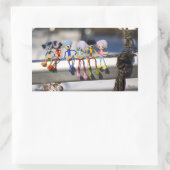 Fubby's op giek in 'Manhatten' poster. Rechthoekige Sticker (Tas)