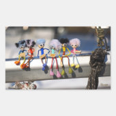 Fubby's op giek in 'Manhatten' poster. Rechthoekige Sticker (Voorkant)