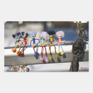 Fubby's op giek in 'Manhatten' poster. Rechthoekige Sticker