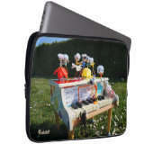 Fubby's op piano die muziek maken en dansen. laptop sleeve (Voorkant Rechts)