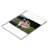 Fubby's op piano die muziek maken en dansen. notitieboek (Linkerzijde)