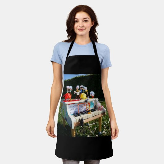 Fubby's op piano die muziek maken en dansen. schort (Gedragen)