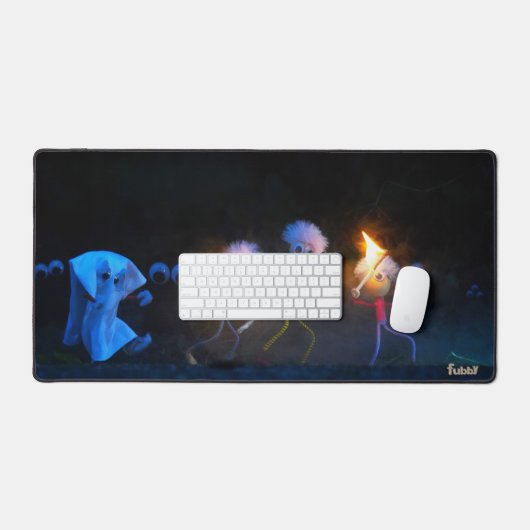 Fubby's op spooktocht, halloween grap. bureaumat (Keyboard & Muis)