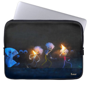 Fubby's op spooktocht, halloween grap. laptop sleeve
