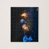 Fubby's op spooktocht, halloween grap. legpuzzel (Verticaal)