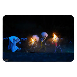 Fubby's op spooktocht, halloween grap. magneet