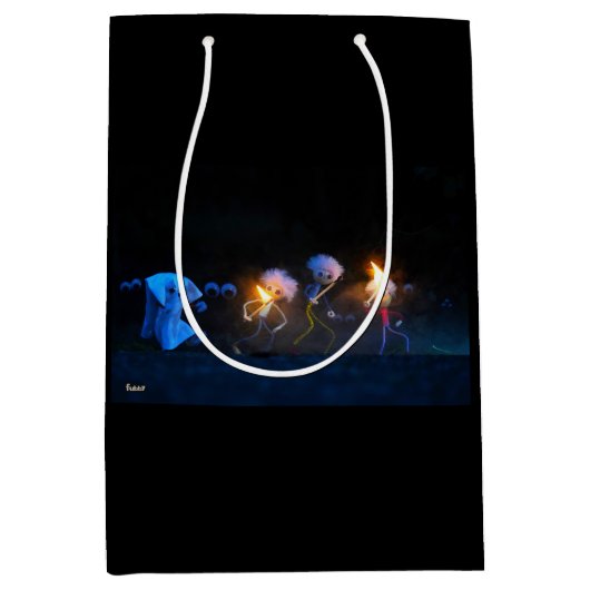 Fubby's op spooktocht, halloween grap. medium cadeauzakje (Voorkant)