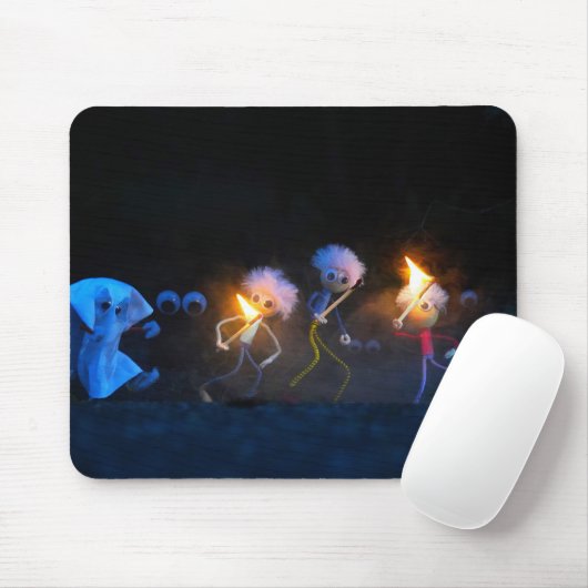 Fubby's op spooktocht, halloween grap. muismat (Met muis)