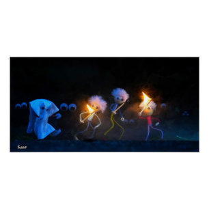 Fubby's op spooktocht, halloween grap. perfect poster