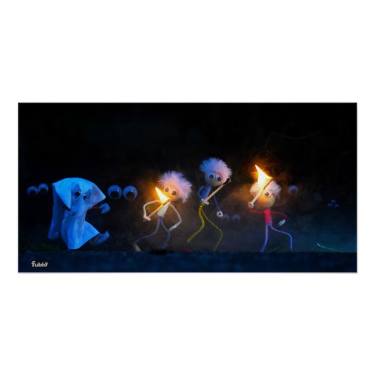 Fubby's op spooktocht, halloween grap. perfect poster (Voorkant)