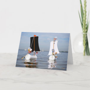 Fubby's op zee tegen plastic vervuiling. bedankkaart