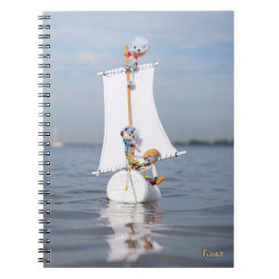 Fubby's op zee tegen plastic vervuiling. notitieboek