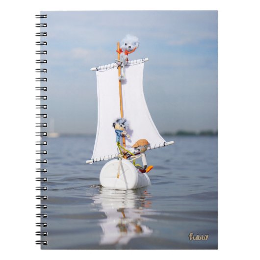 Fubby's op zee tegen plastic vervuiling. notitieboek (Voorkant)