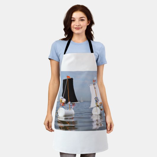 Fubby's op zee tegen plastic vervuiling. schort (Gedragen)