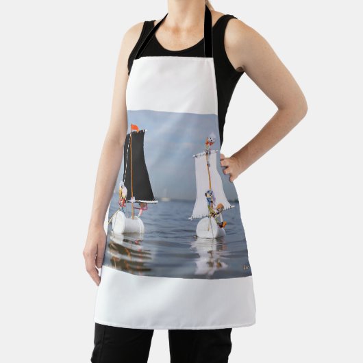 Fubby's op zee tegen plastic vervuiling. schort (Insitu)