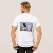 Fubby's op zee tegen plastic vervuiling. Tri-Blend shirt (Achterkant volledig)