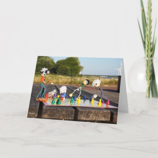 Fubby's spelen 'mens erger je niet !'. bedankkaart (Voorkant)