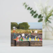 Fubby's spelen 'mens erger je niet !'. briefkaart (Staand voorkant)