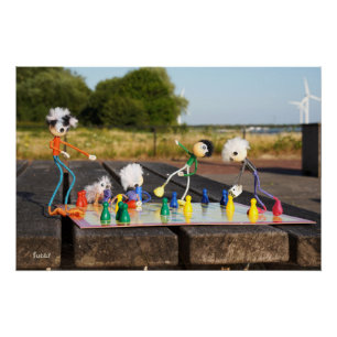 Fubby's spelen 'mens erger je niet !'. perfect poster