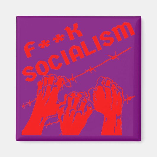 Fuc>| Barb Wire socialisme #USAPatriotGraphics © Magneet (Voorkant)