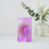 *~* Fuchia Pink Lavender Violet Roos Floral Spa Visitekaartje (Staand voorkant)