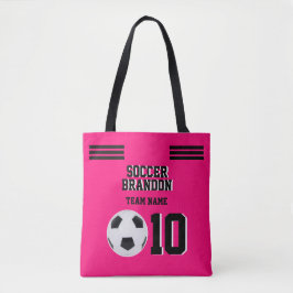 Fuchia voetbal canvas tas sport football monogram