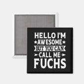 Fuchs Achternaam Bel Fuchs Familie Team Achternaam Magneet (Voorkant / Achterkant)