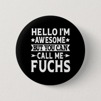 Fuchs Achternaam Bel Fuchs Familie Team Achternaam Ronde Button 5,7 Cm