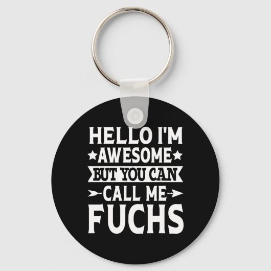Fuchs Achternaam Bel Fuchs Familie Team Achternaam Sleutelhanger (Voorkant)