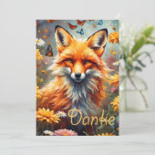 Fuchs auf der Wiese Bedankkaart (Staand voorkant)