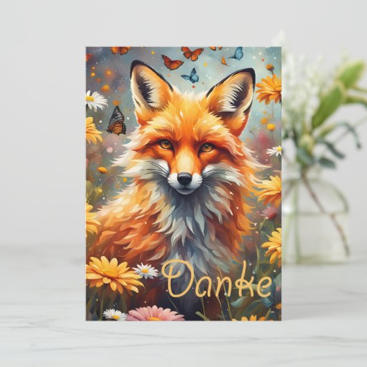 Fuchs auf der Wiese Bedankkaart (Staand voorkant)