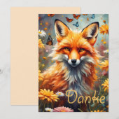 Fuchs auf der Wiese Bedankkaart (Voorkant / Achterkant)