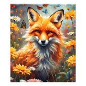 Fuchs auf der Wiese Foto Afdruk (Voorkant)