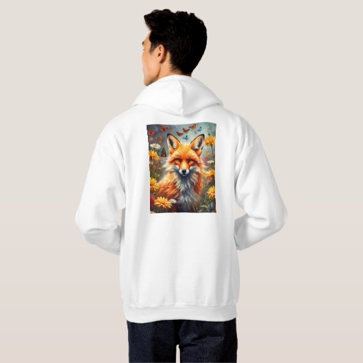 Fuchs auf der Wiese Hoodie (Achterkant volledig)